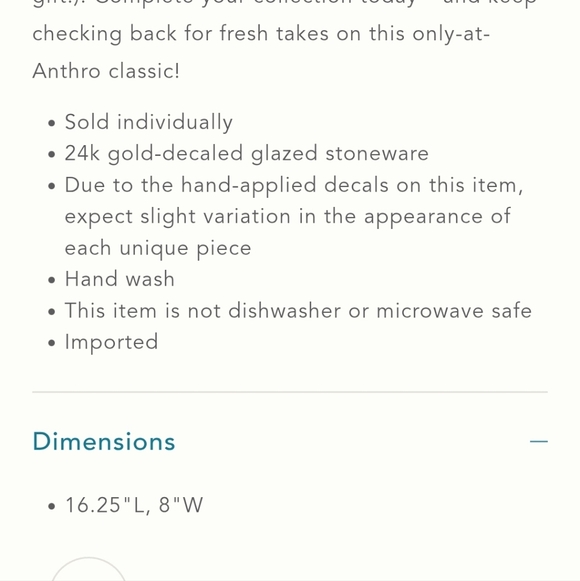 Anthropologie Bistro Butterfly Oval Platter - Picture 8 of 12